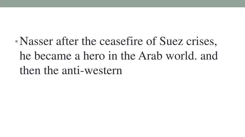 nasser after the ceasefire of suez crises