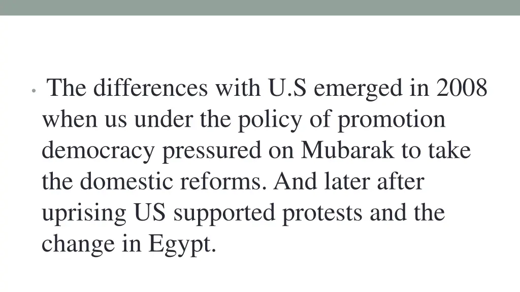 the differences with u s emerged in 2008 when