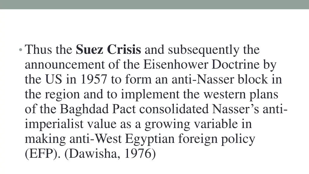 thus the suez crisis and subsequently