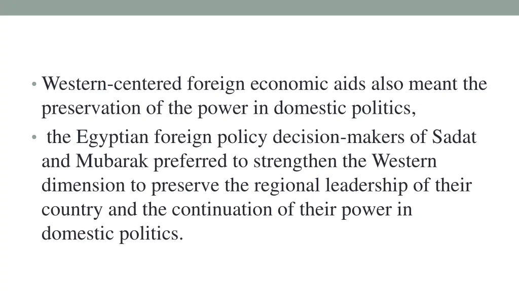 western centered foreign economic aids also meant