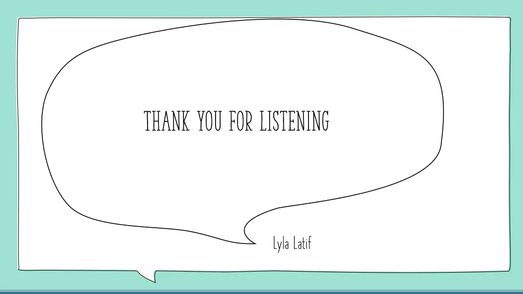 thank you for listening