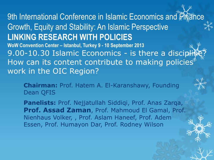9th international conference in islamic economics
