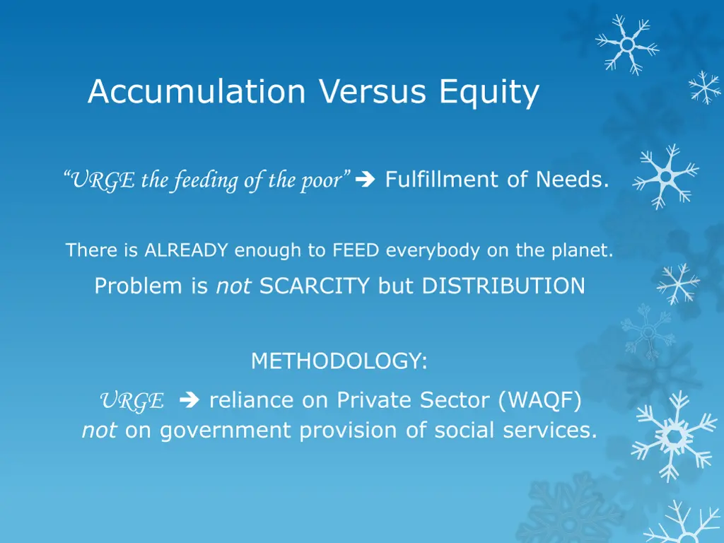 accumulation versus equity