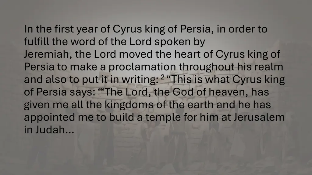 in the first year of cyrus king of persia
