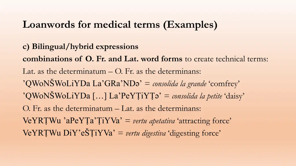 loanwords for medical terms examples 3
