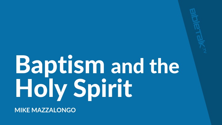 baptism and the holy spirit