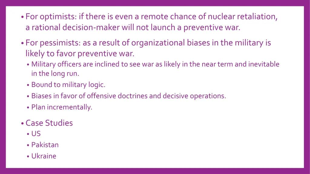 for optimists if there is even a remote chance