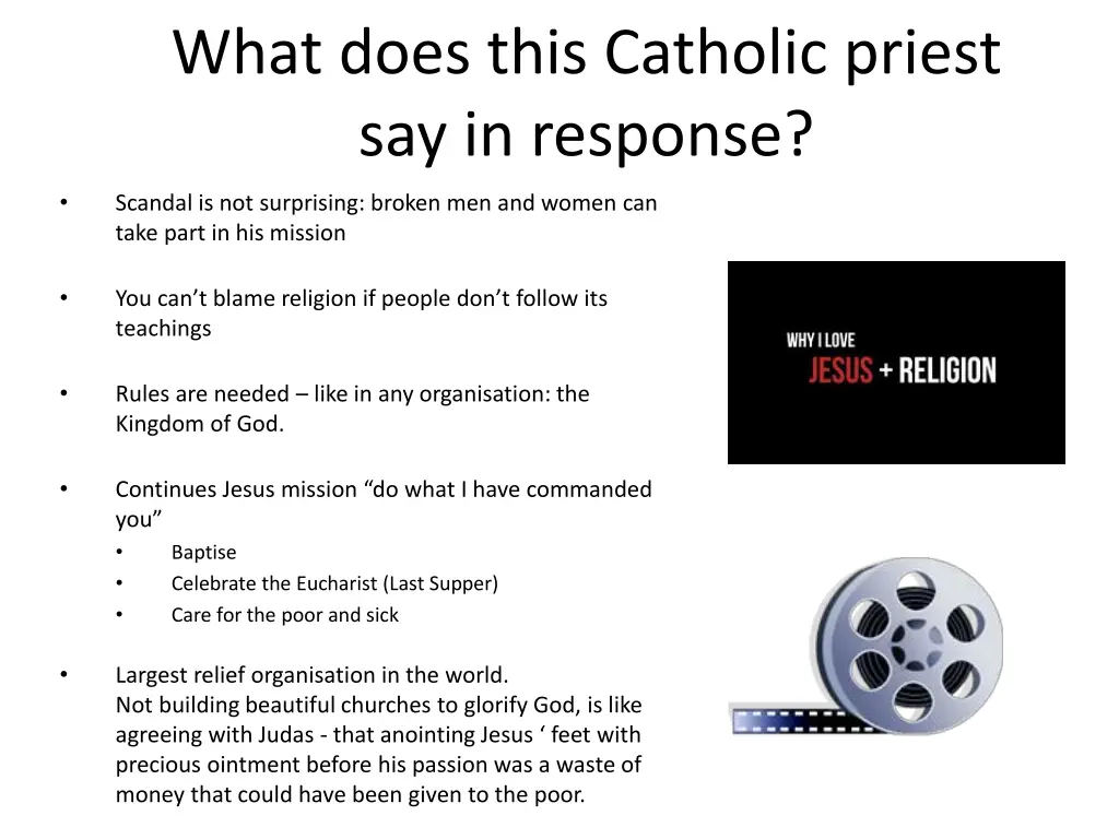what does this catholic priest say in response