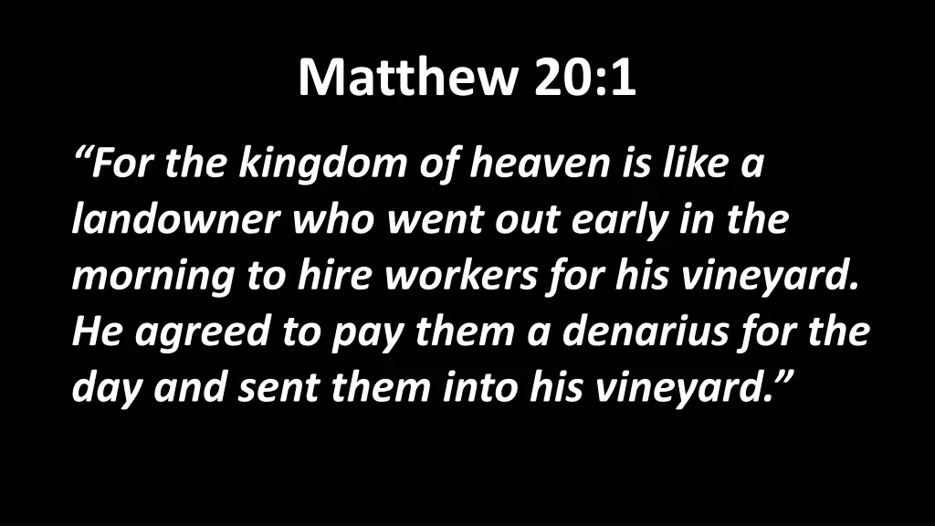 matthew 20 1