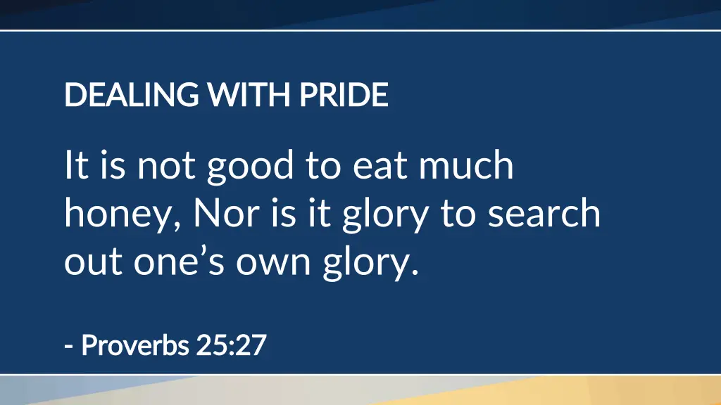 dealing with pride dealing with pride