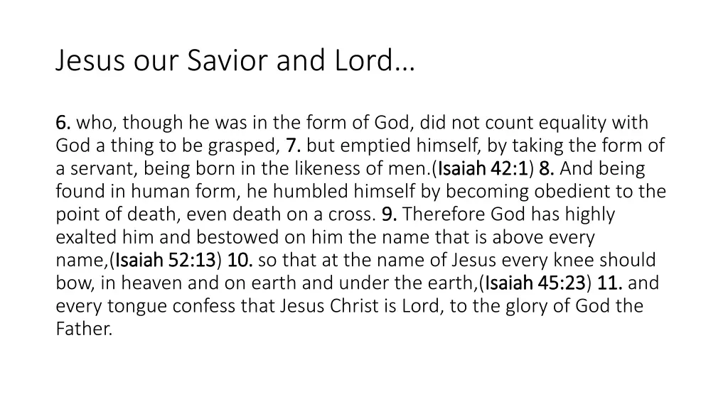 jesus our savior and lord