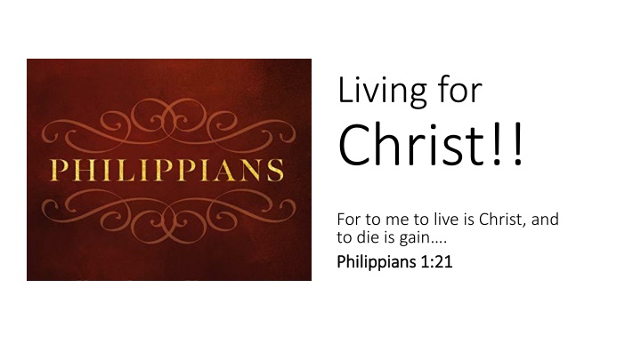 living for christ