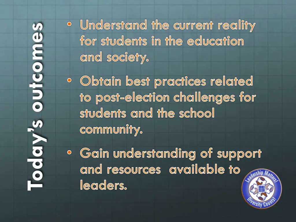 understand the current reality for students