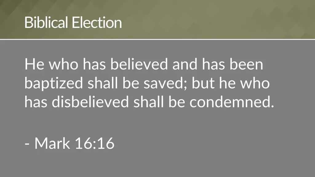 biblical election 5