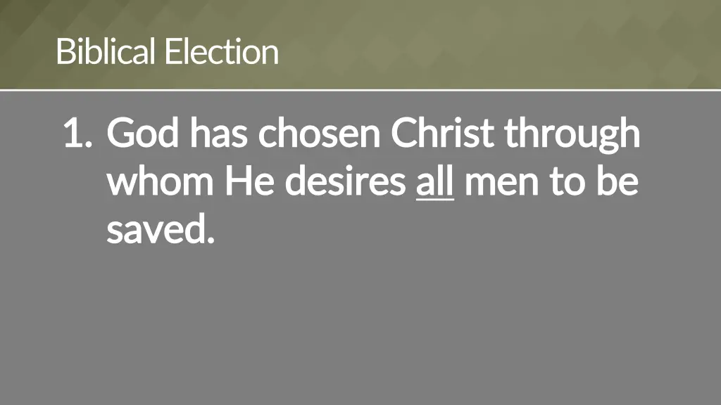 biblical election