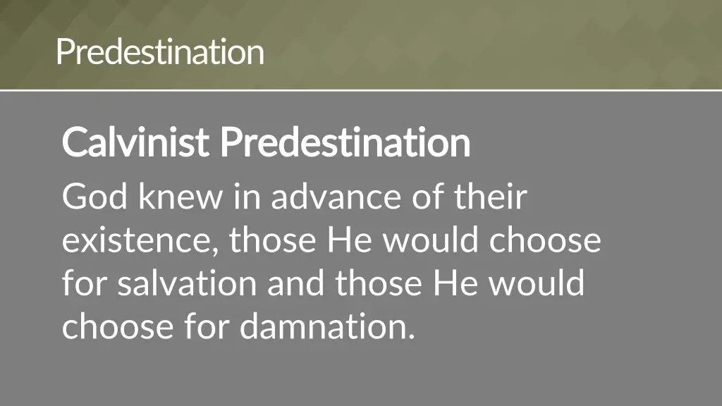 predestination