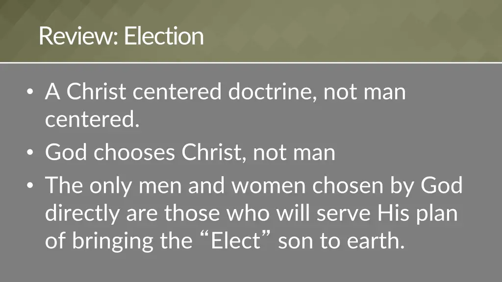 review election