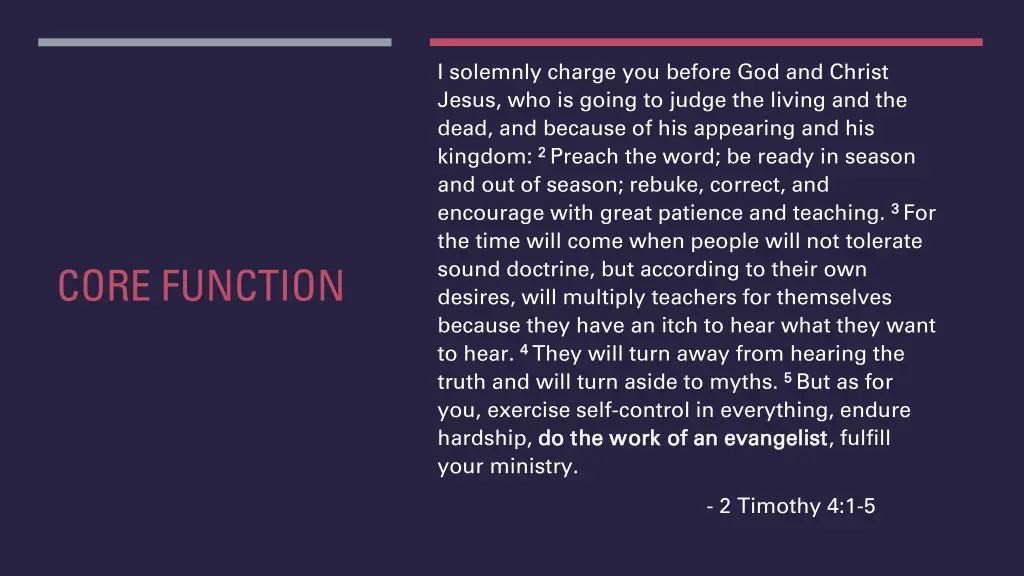 i solemnly charge you before god and christ jesus