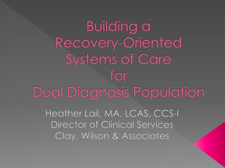 building a recovery oriented systems of care