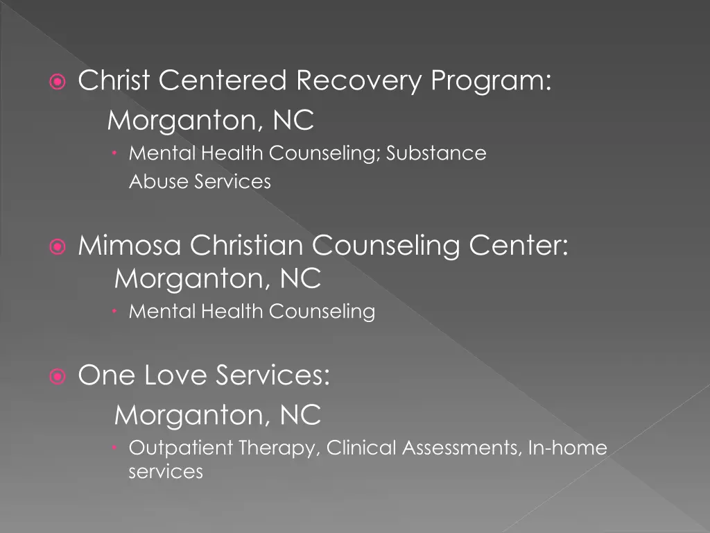 christ centered recovery program morganton