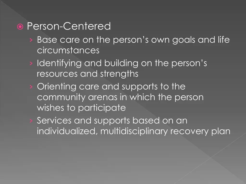 person centered base care on the person