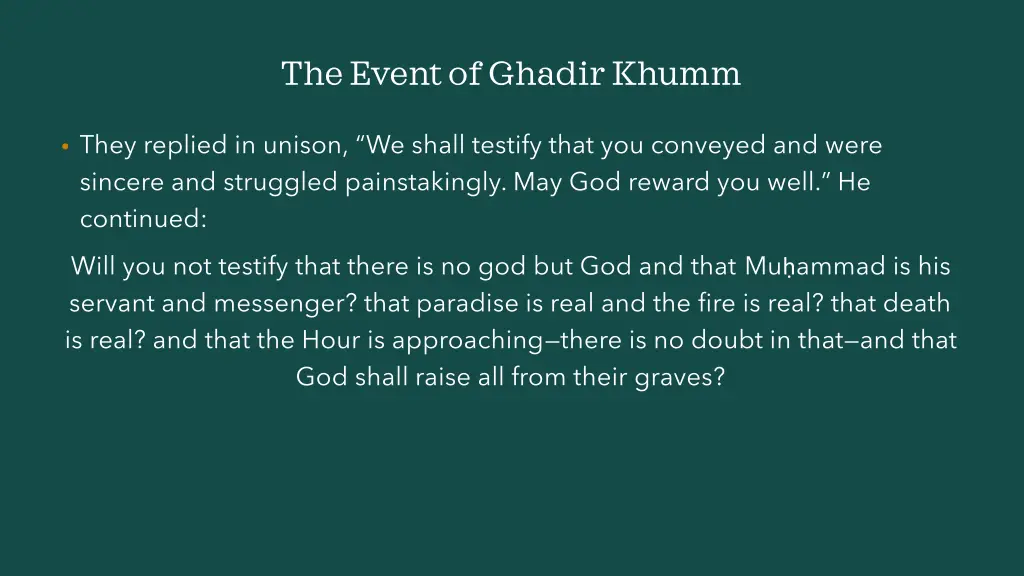 the event of ghadir khumm 17
