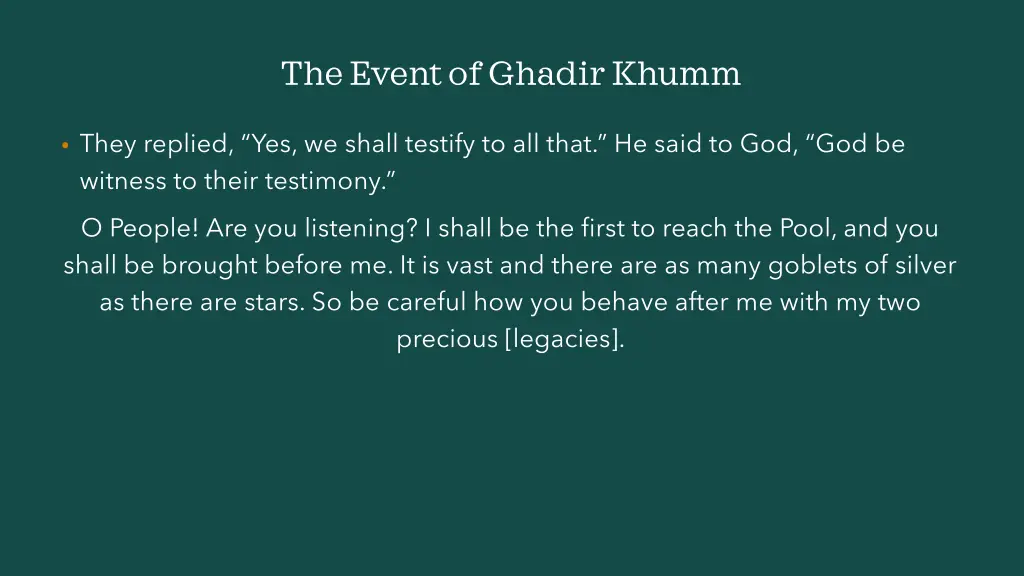 the event of ghadir khumm 18