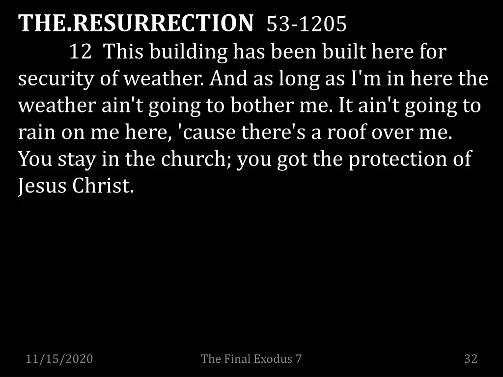 the resurrection 53 1205 12 this building