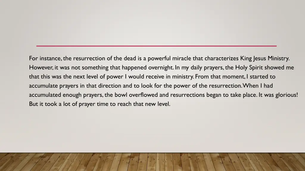 for instance the resurrection of the dead