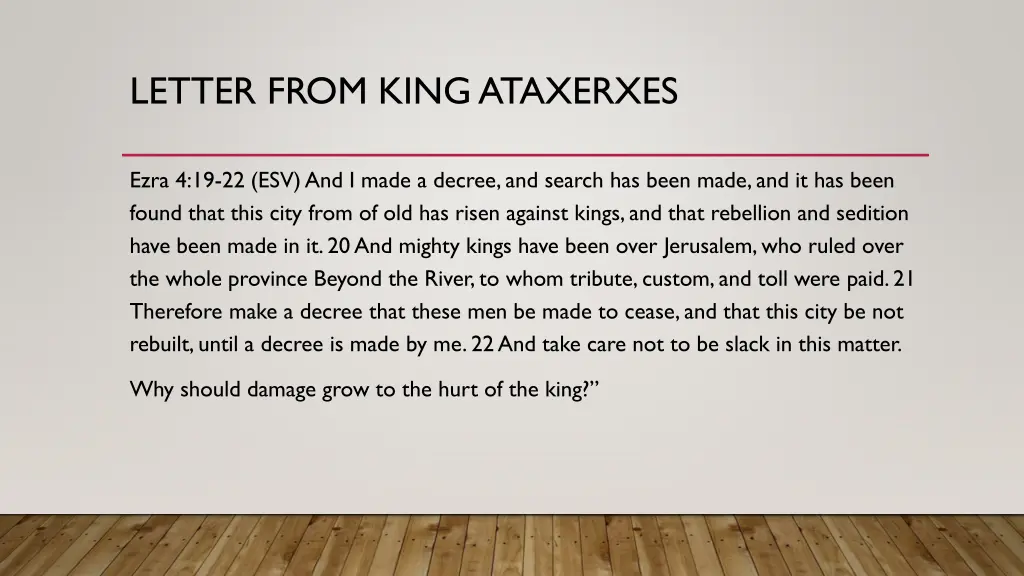 letter from king ataxerxes