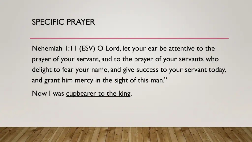 specific prayer