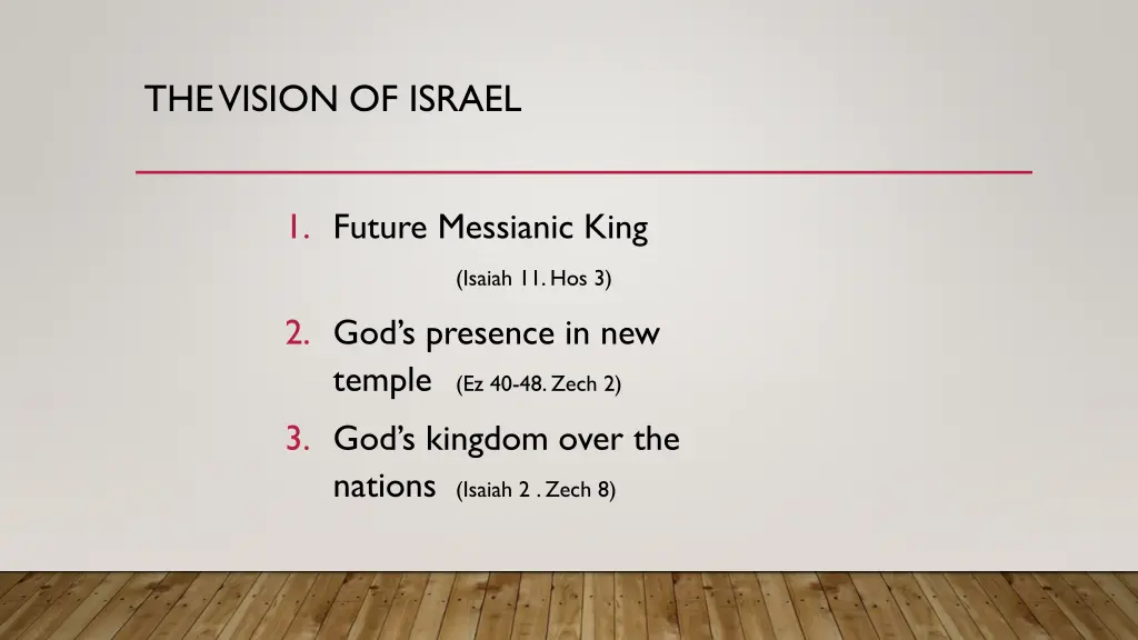 the vision of israel