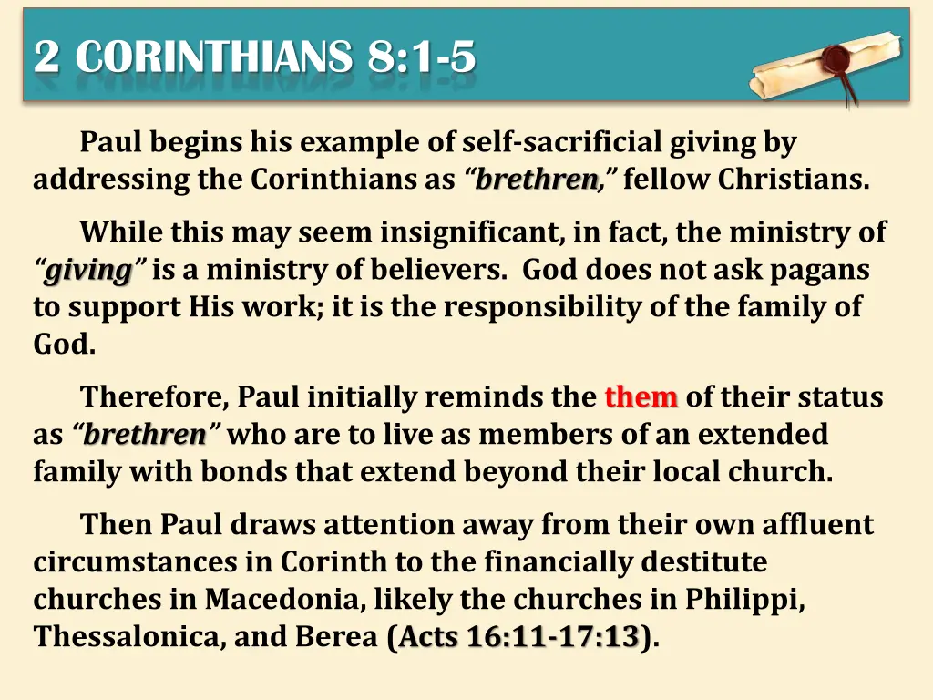 2 corinthians 8 1 5 1