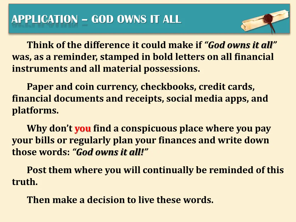 application god owns it all 5