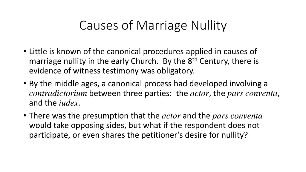 causes of marriage nullity