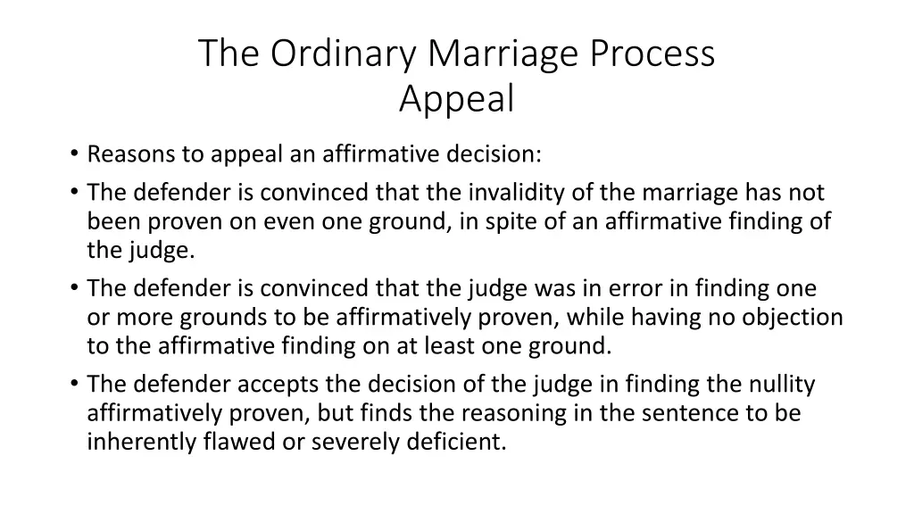the ordinary marriage process appeal 2
