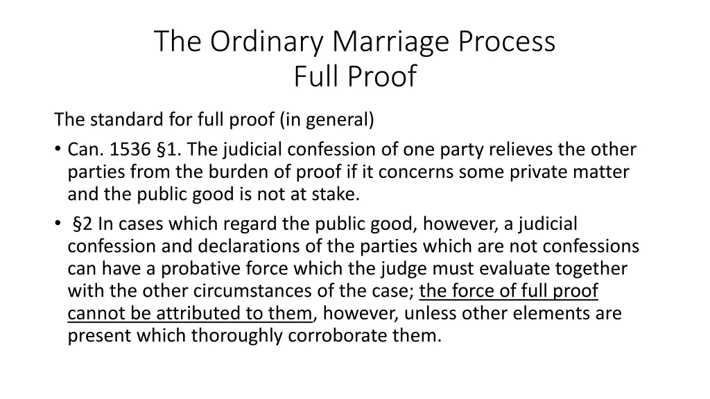 the ordinary marriage process full proof