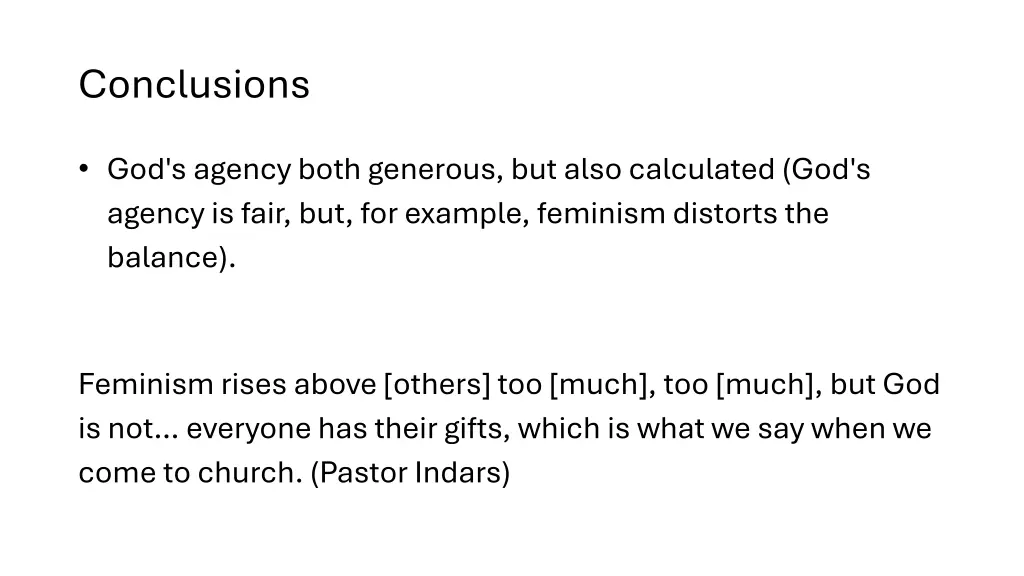 conclusions 1