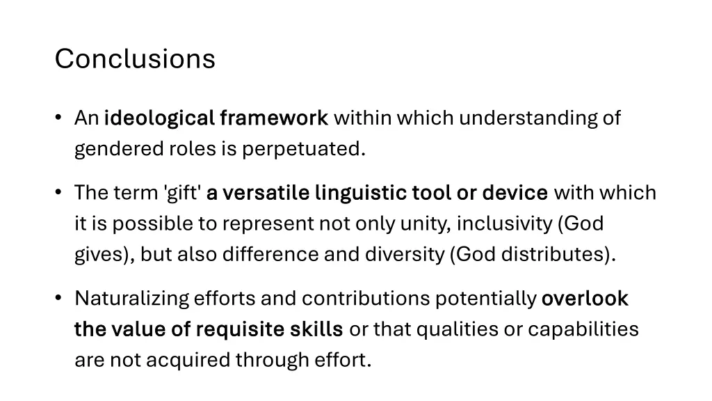 conclusions