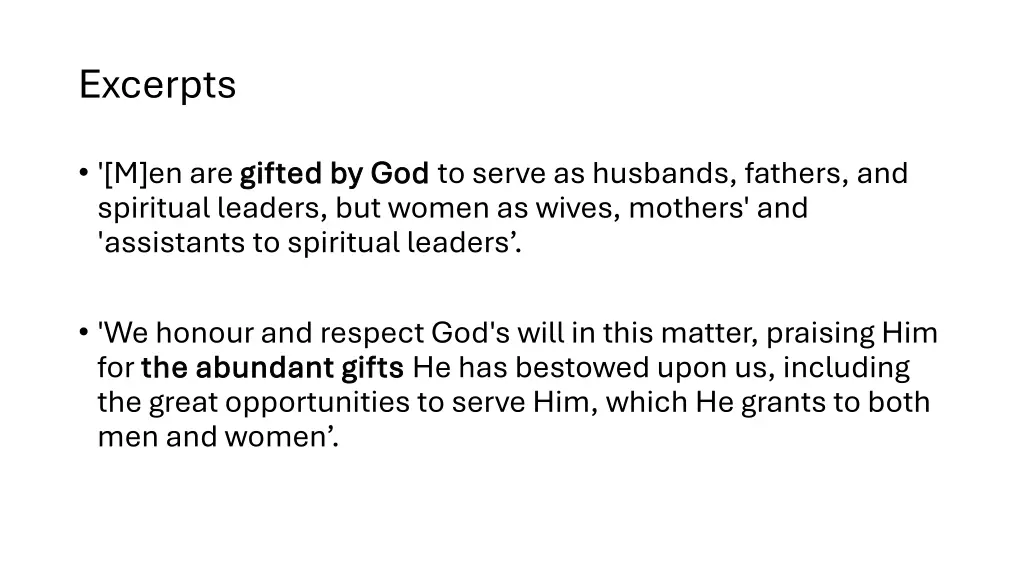 excerpts