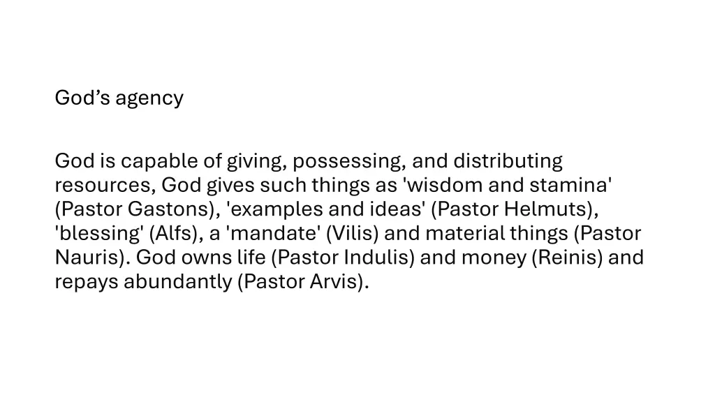 god s agency