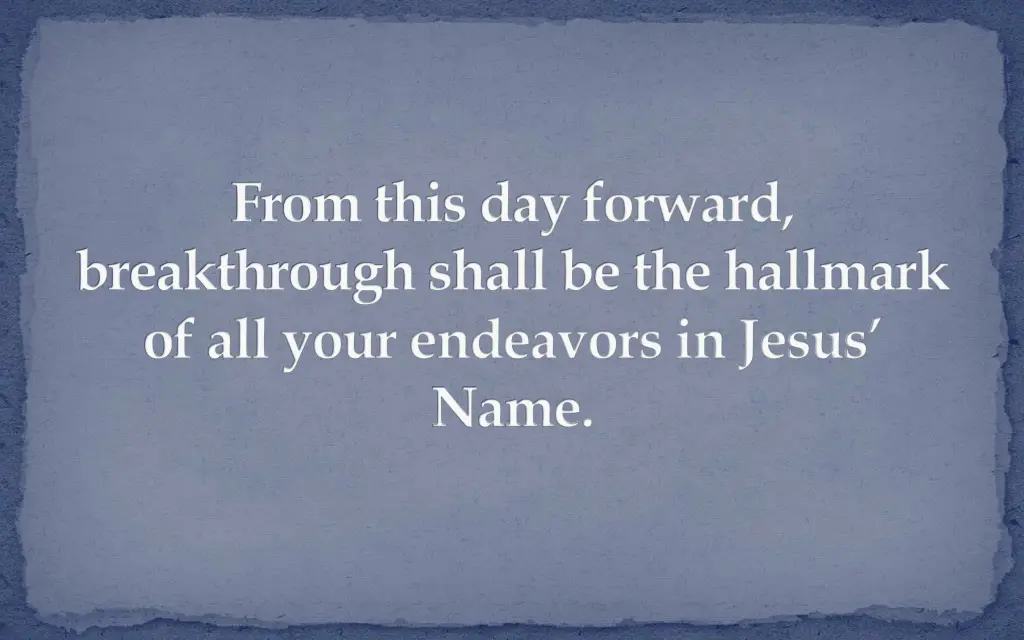 from this day forward breakthrough shall