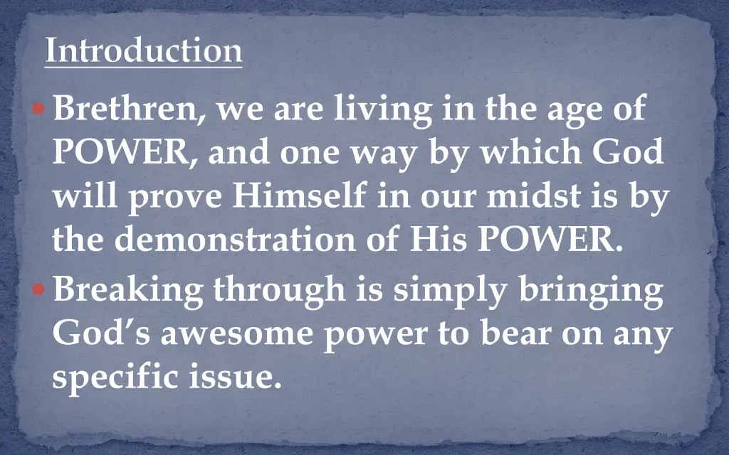introduction