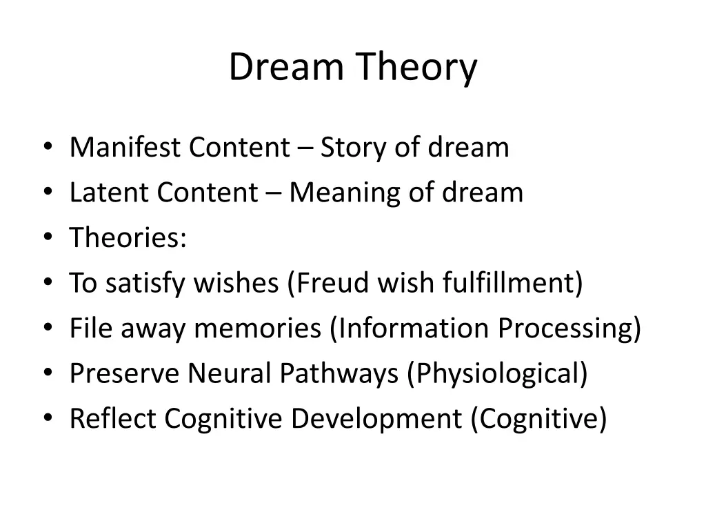 dream theory