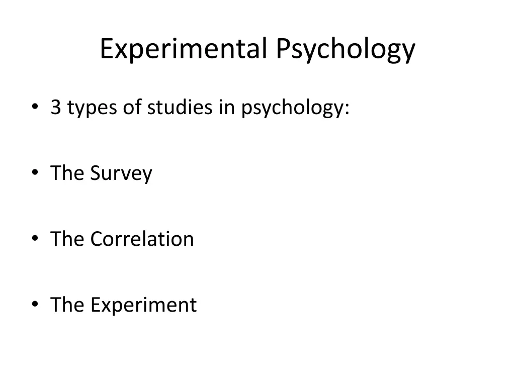 experimental psychology