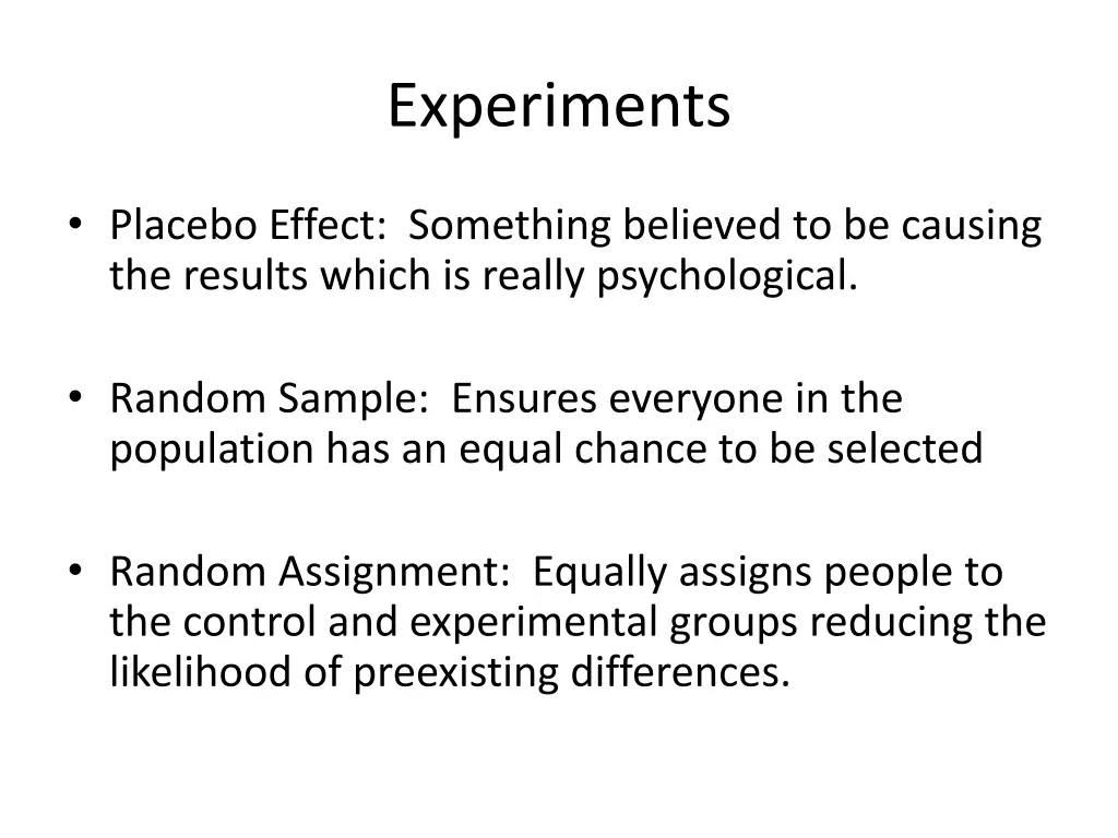 experiments 1
