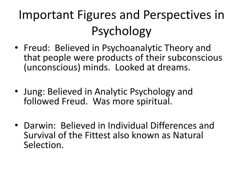 important figures and perspectives in psychology