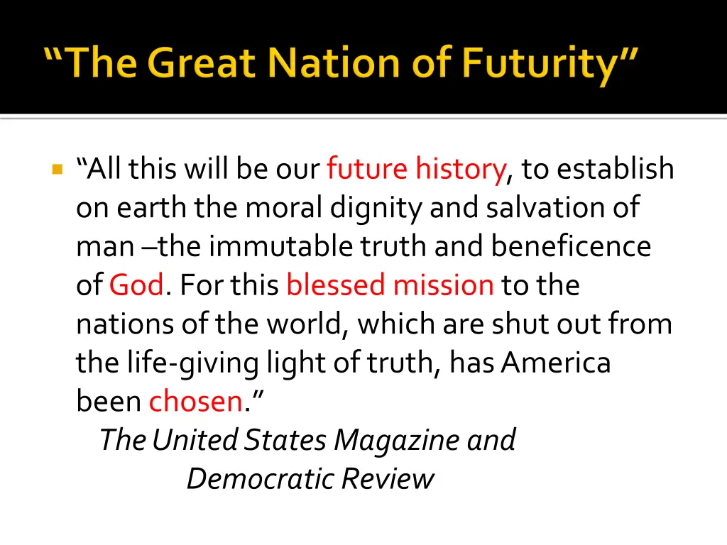 all this will be our future history to establish