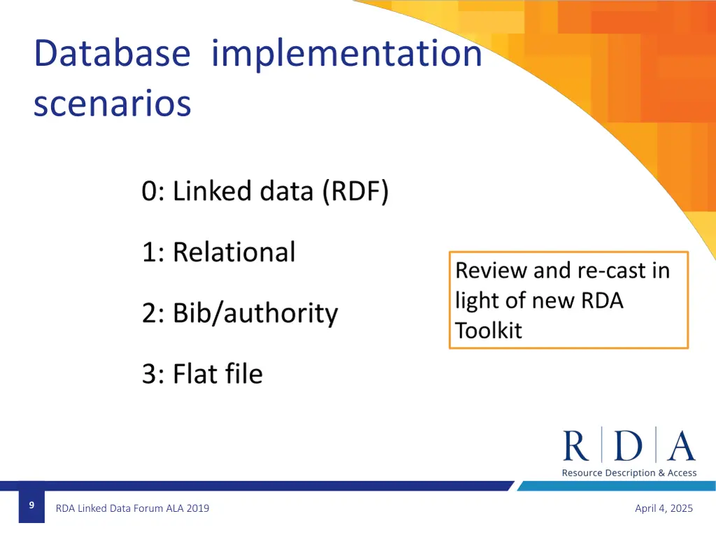 database implementation scenarios