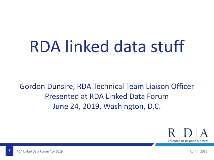 rda linked data stuff